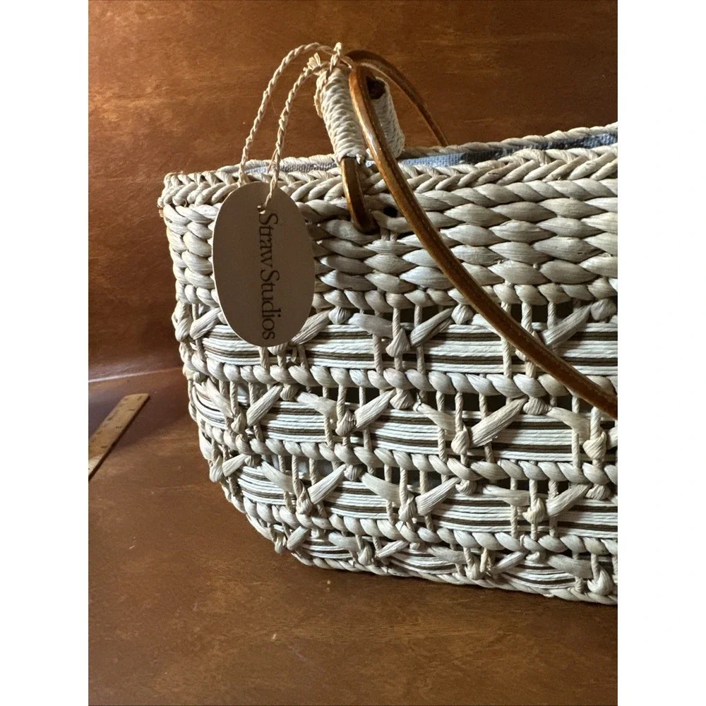 Straw Studios | Hand Woven Round Purse 12X7